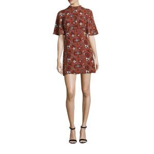 A.L.C. NWOT Spencer Short-Sleeve Floral Silk Mini Dress